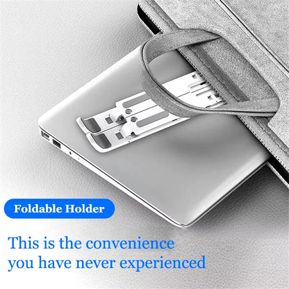 Adjustable Ergonomic Foldable Laptop Stand with Cooling Features - Notebook Support Base for Laptops and Tablets